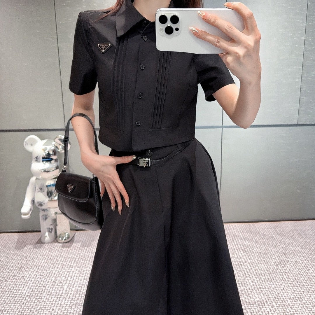 Short-sleeved shirt skirt professional suit