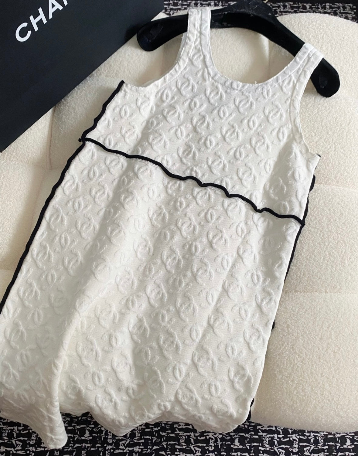 New jacquard wave vest sling dress