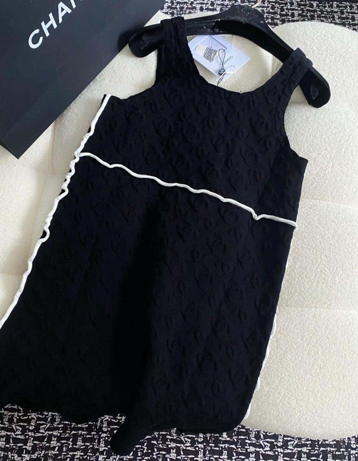 New jacquard wave vest sling dress