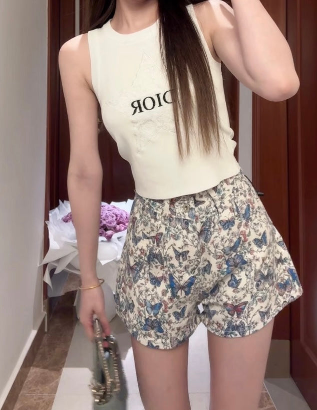 Butterfly Dream Floral Trim Shorts