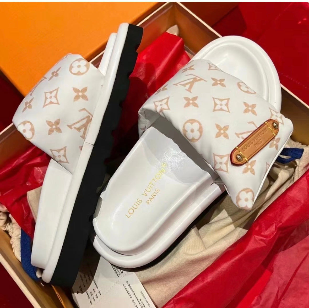New multi-color Velcro slippers