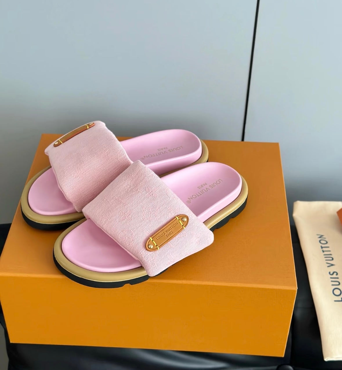 New multi-color Velcro slippers