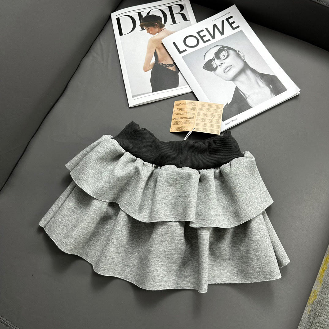 Layered Sporty Flared Skirt