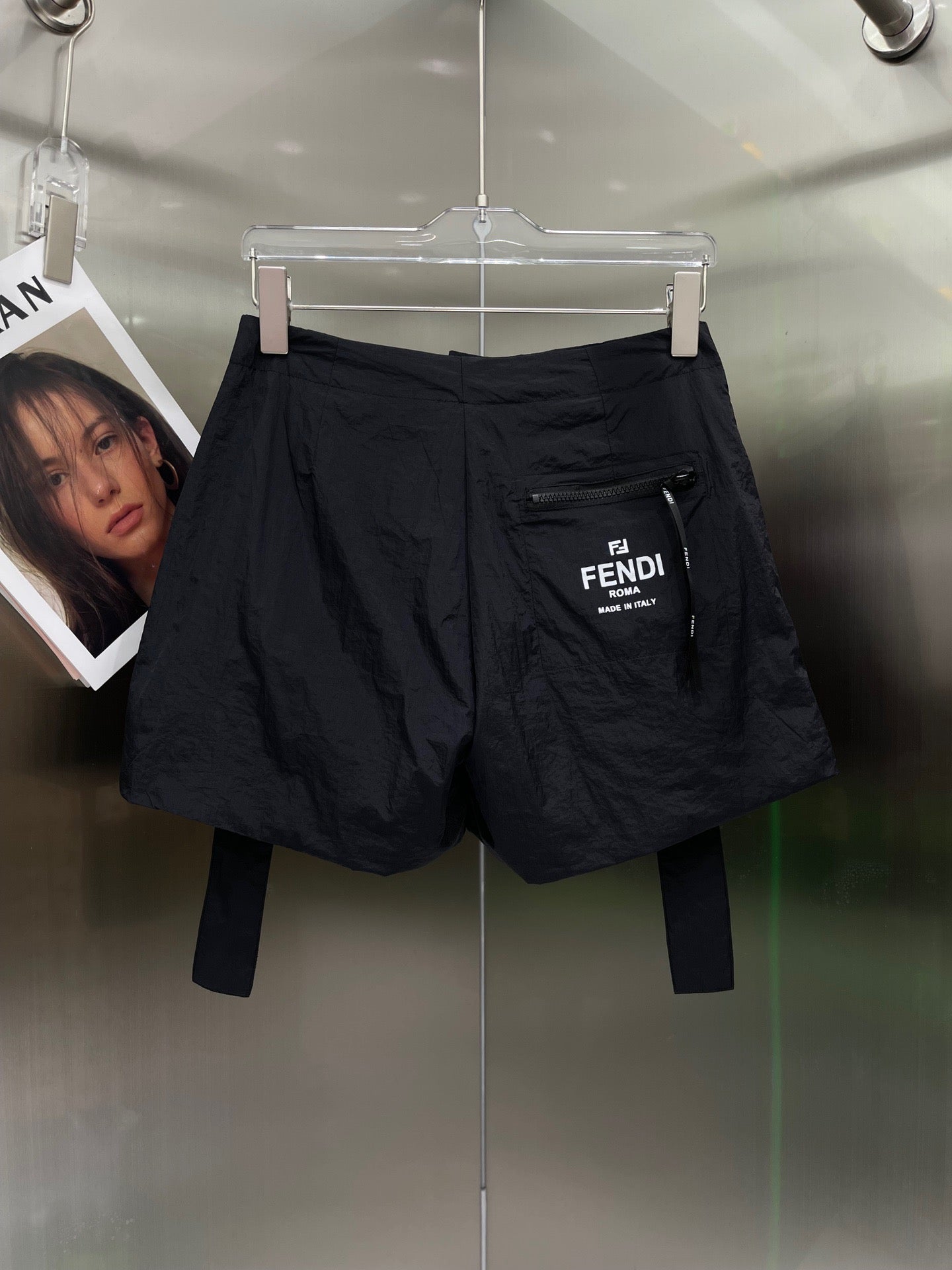 Black Utility Shorts