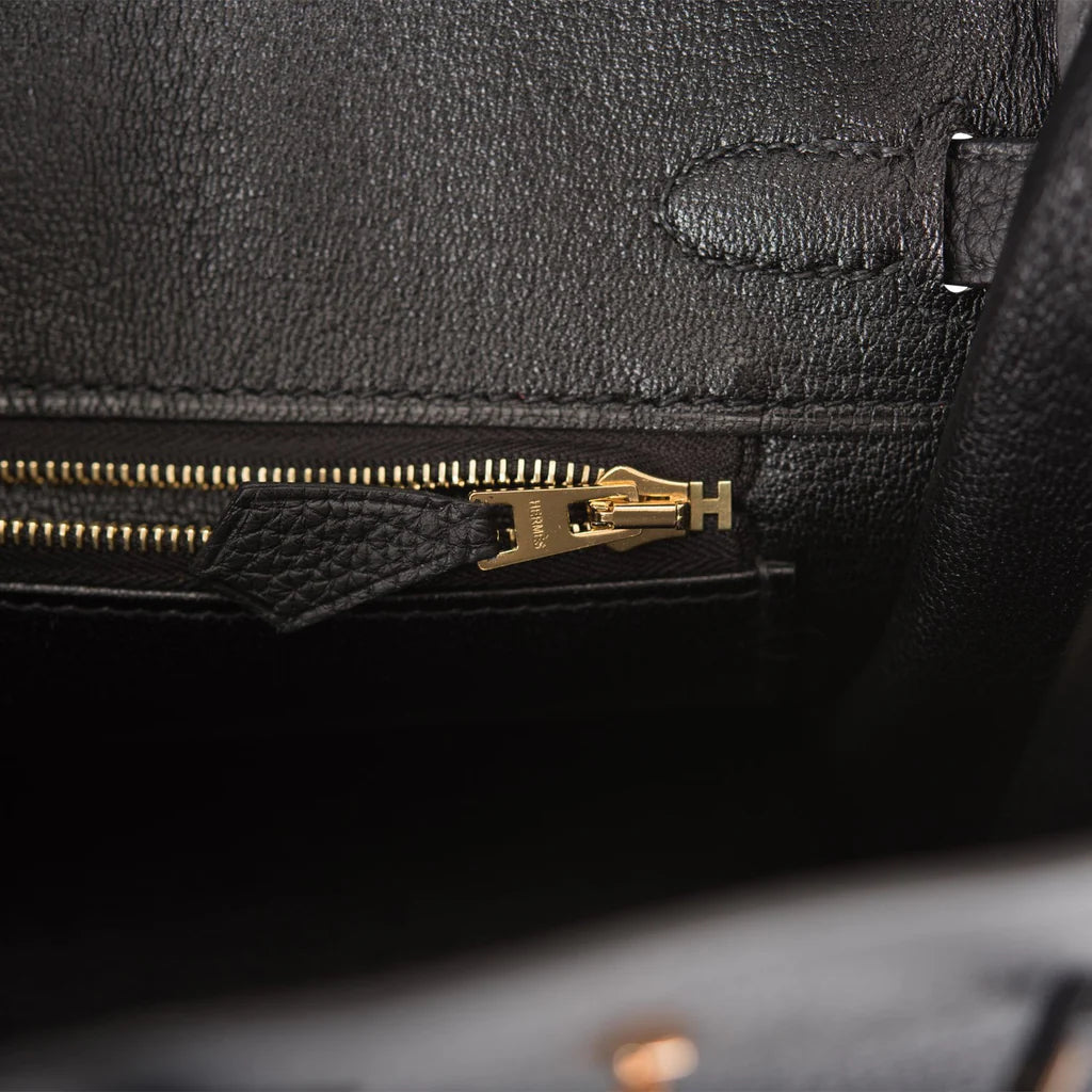 HE&ME Birkin 25 Black Togo Rose Gold Hardware