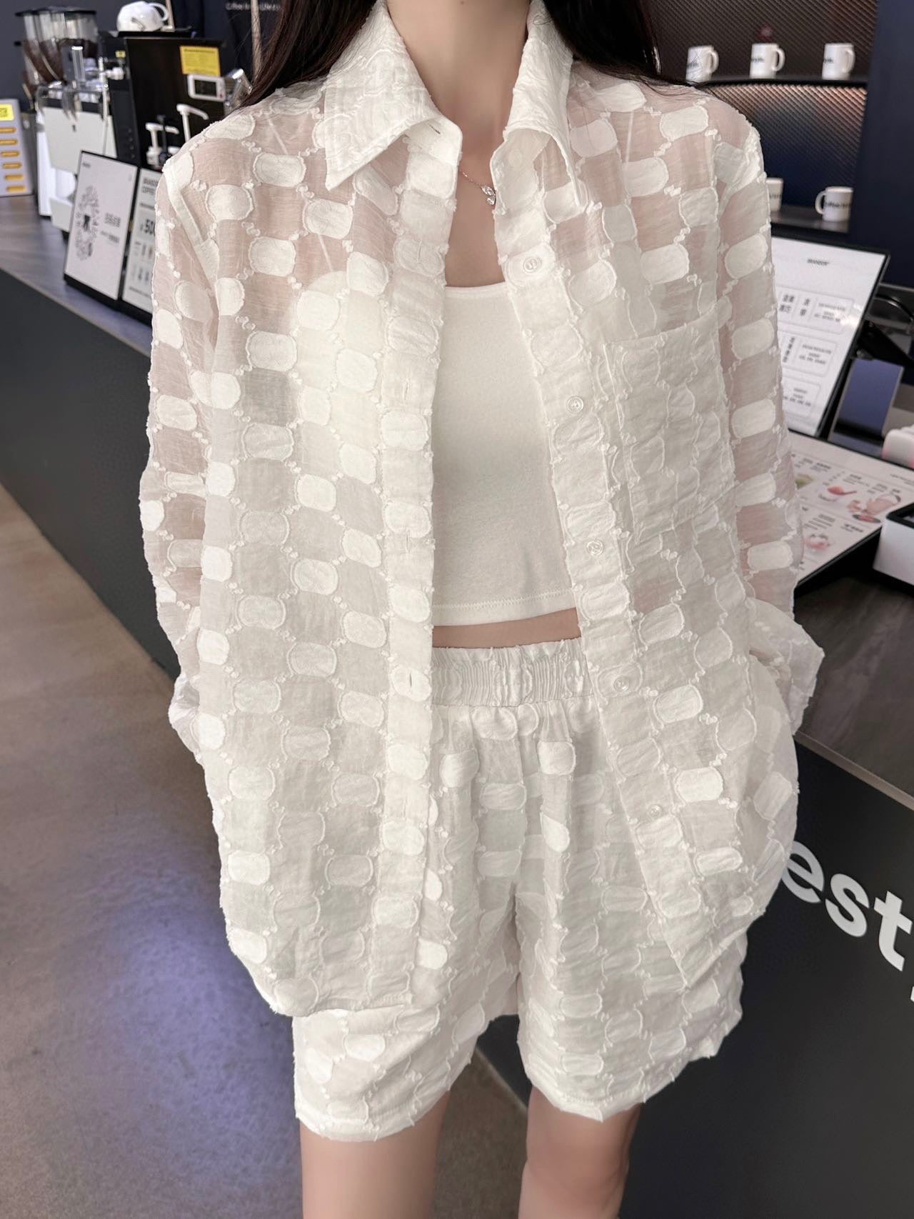 Fashionable Long-Sleeved Shorts Sun Protection Suit