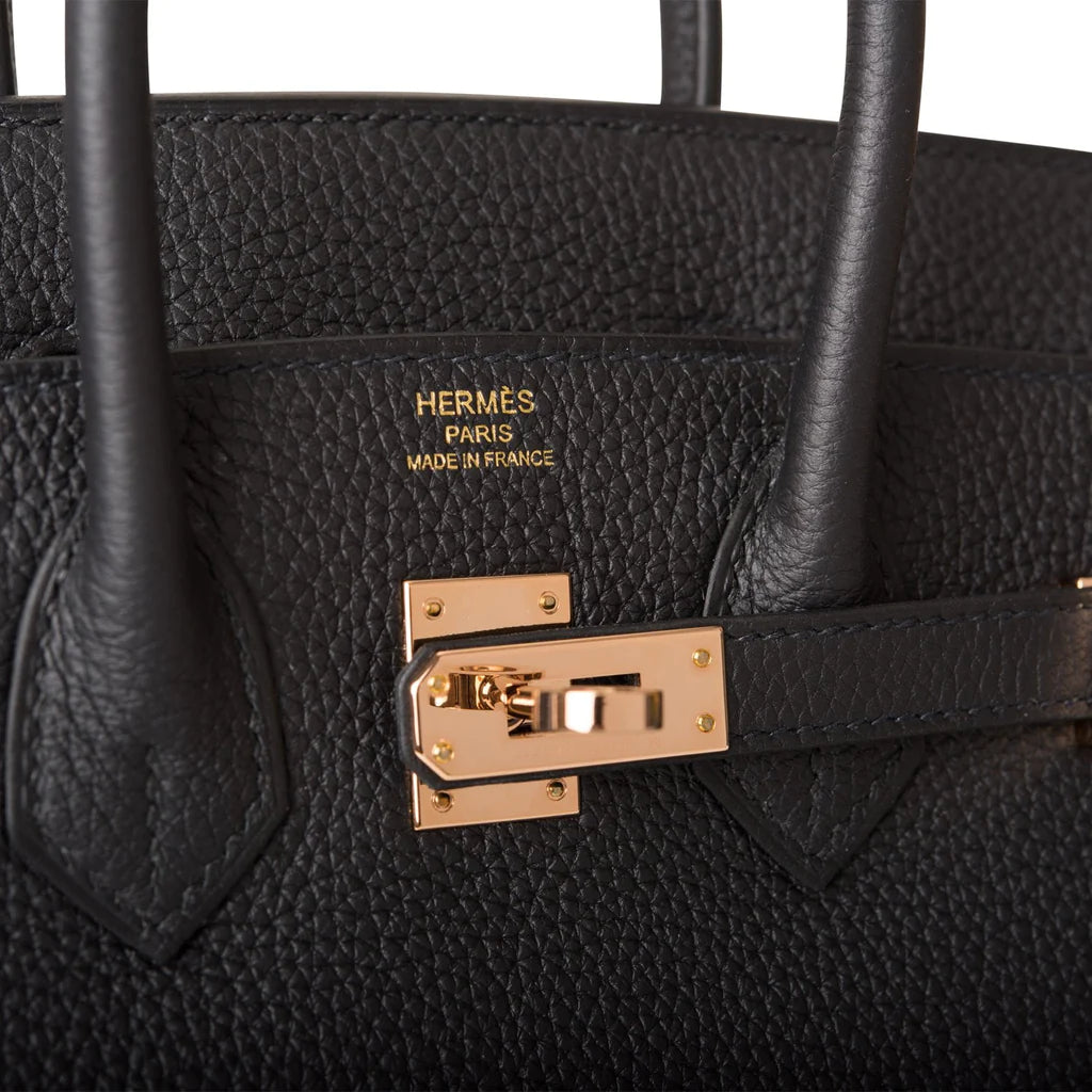 HE&ME Birkin 25 Black Togo Rose Gold Hardware
