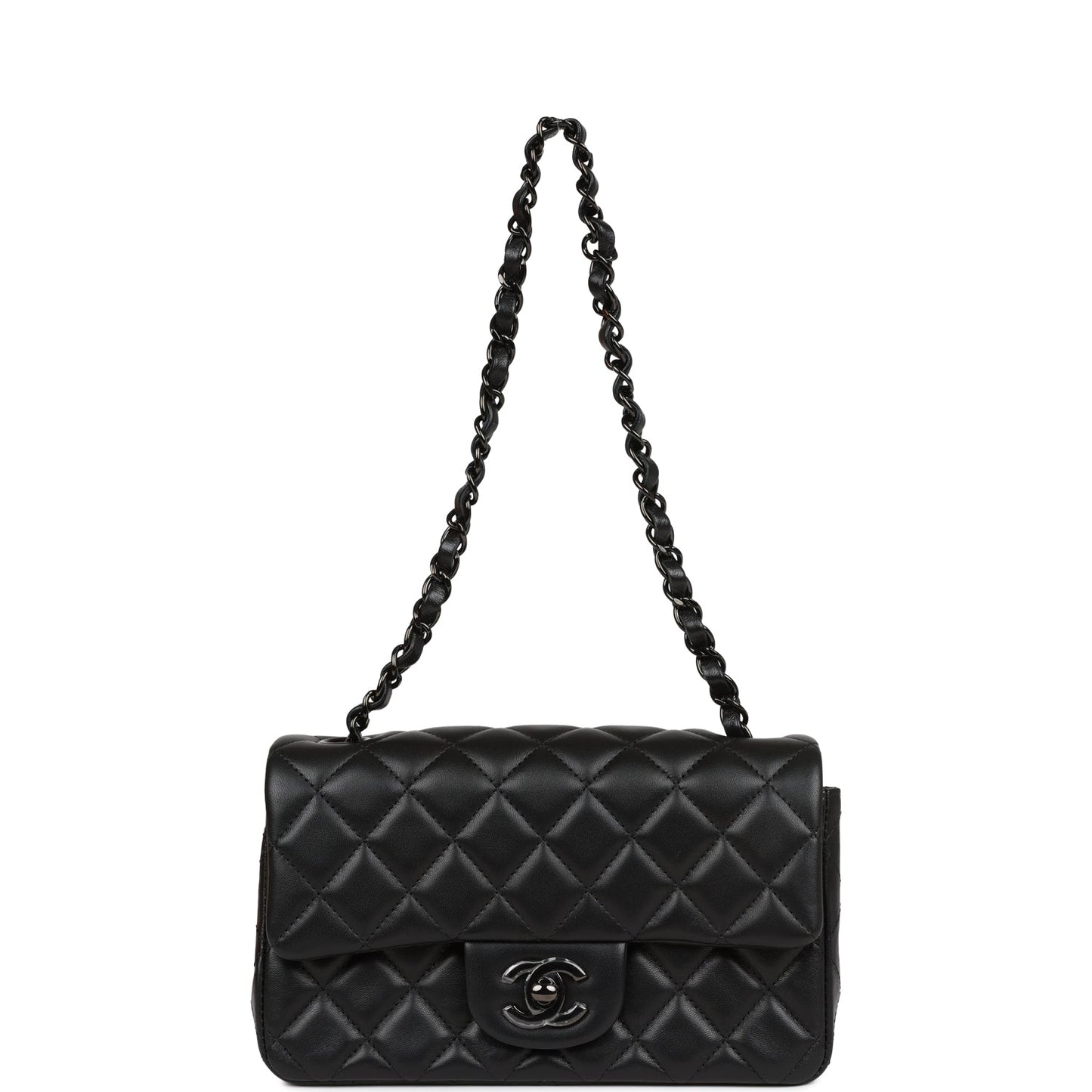 Mini Flap Bag SO Black Black Hardware for MR