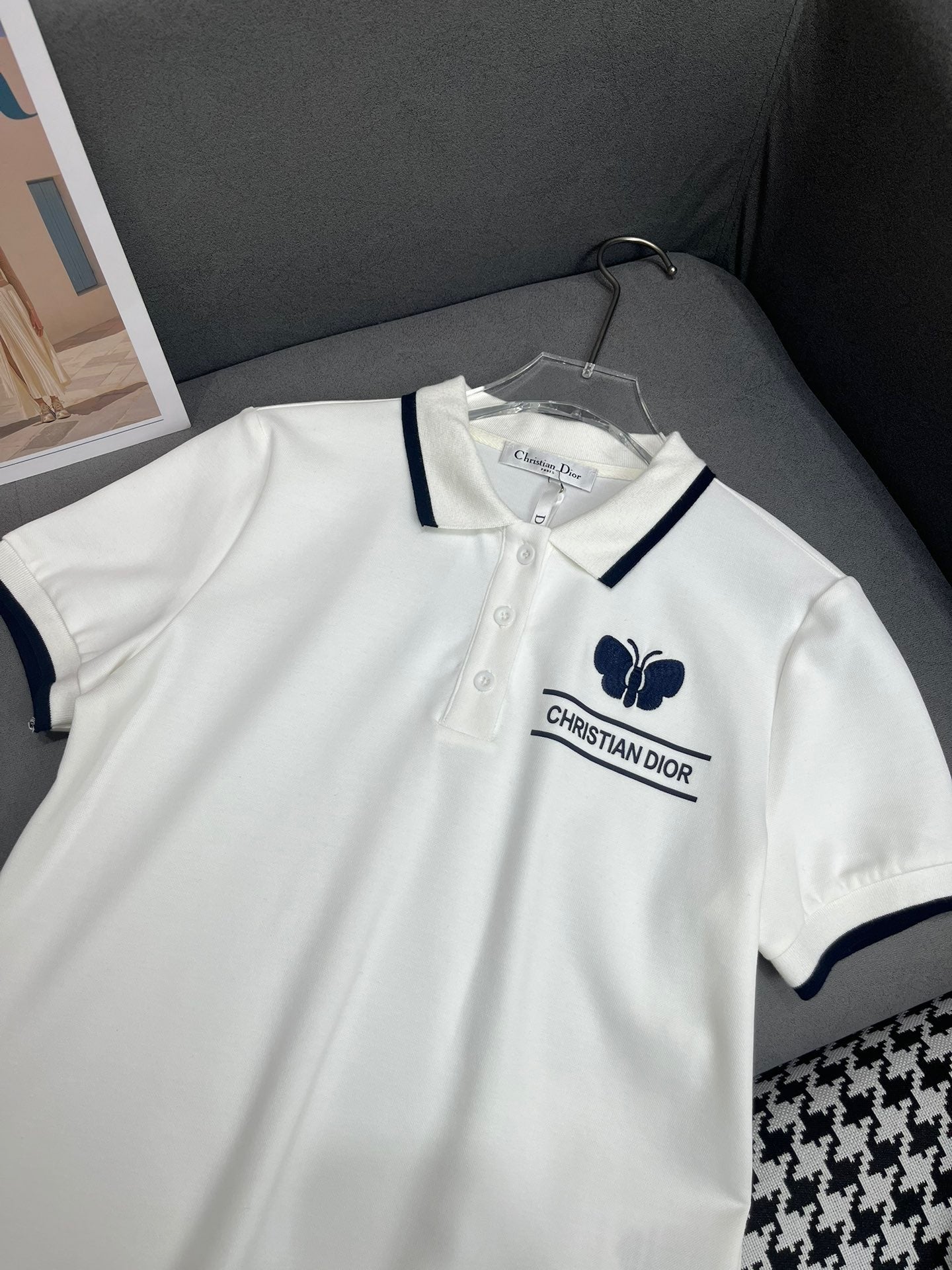 Casual Polo Shirt Embroidered Shorts Suit