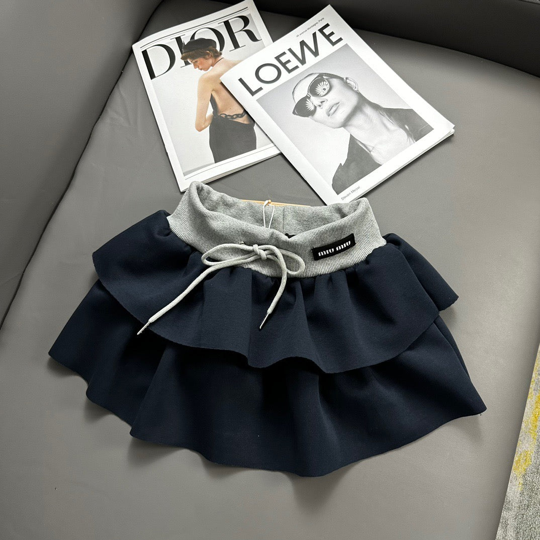 Layered Sporty Flared Skirt