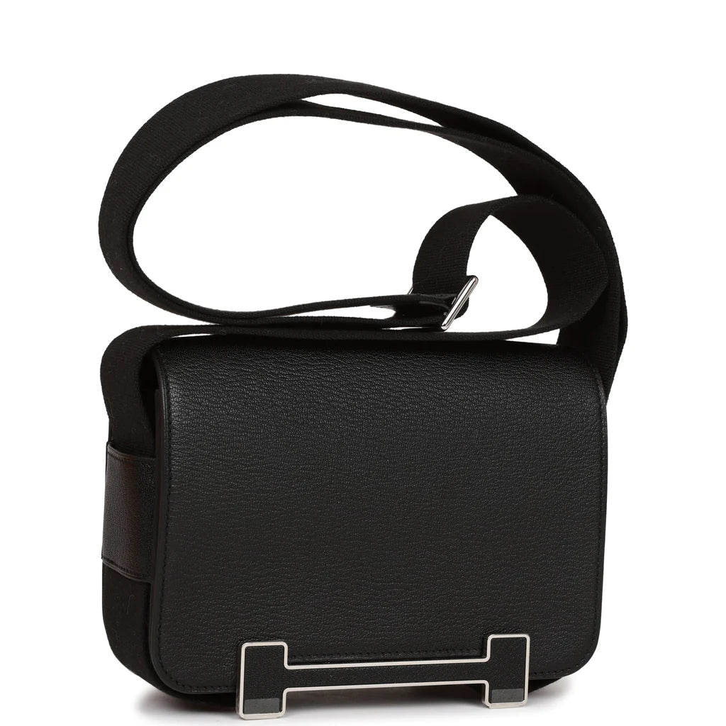 HE&ME Geta Black Chevre Herrajes de paladio