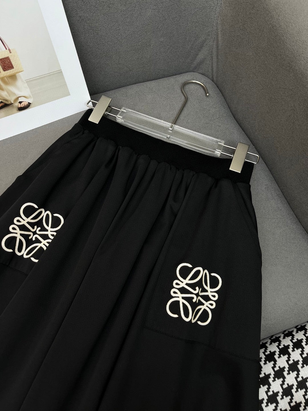 25ss New Half Skirt logo embroidered leather decoration casual skirt
