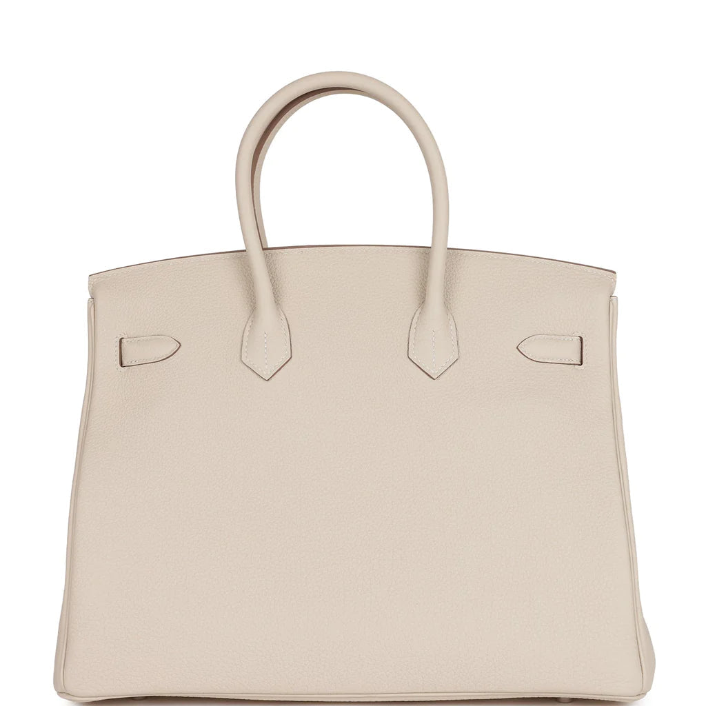 HE&ME Birkin 35 Craie Togo Palladium Hardware