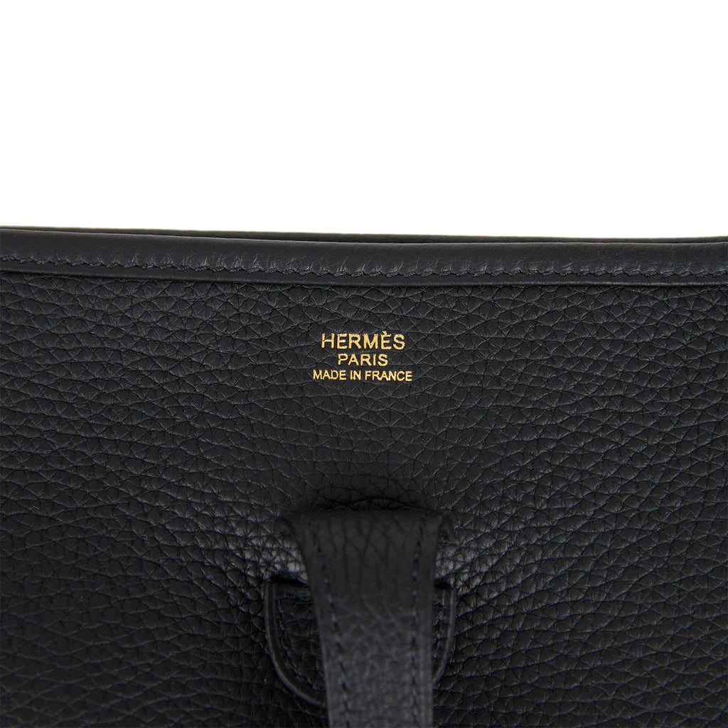 HE&ME Evelyne PM Black Clemence Gold Hardware