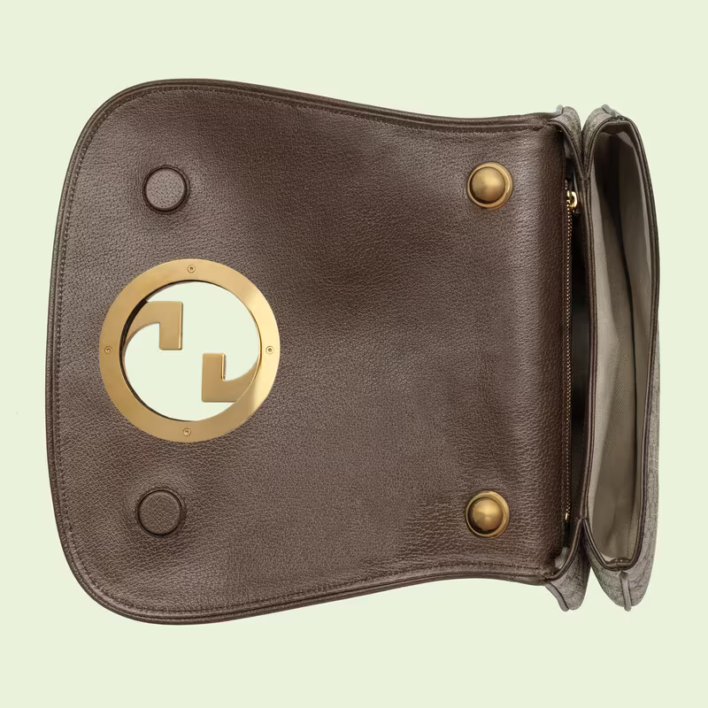 Shoulder Bag With Round Dark Coffee