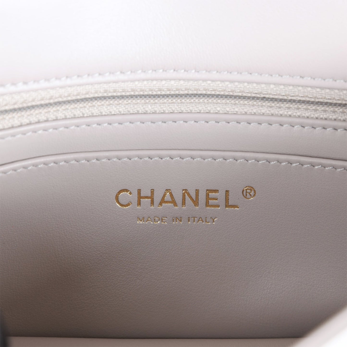 Mini Flap Bag Light Grey Hardware
