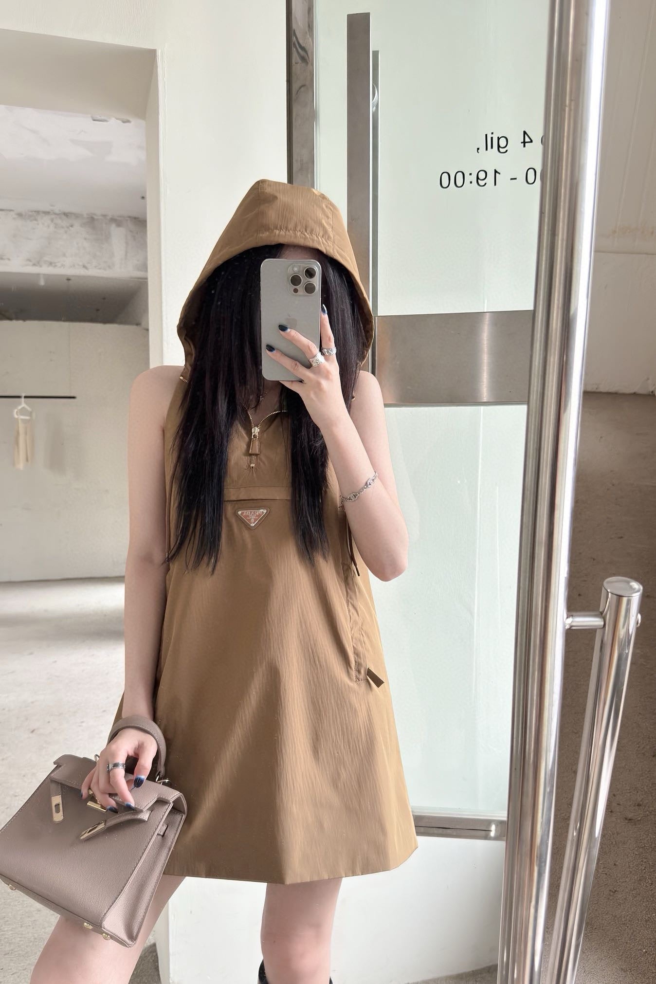 Hooded Sleeveless Dress