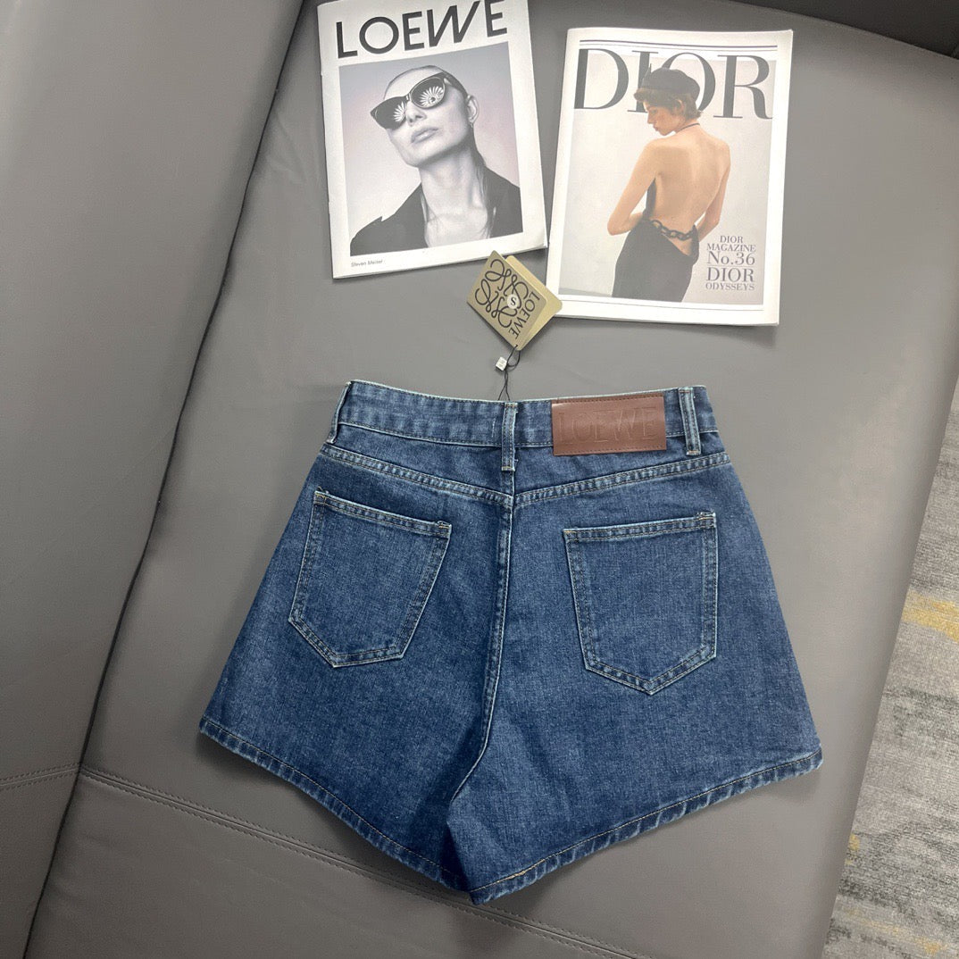 pantalones cortos de mezclilla bordados