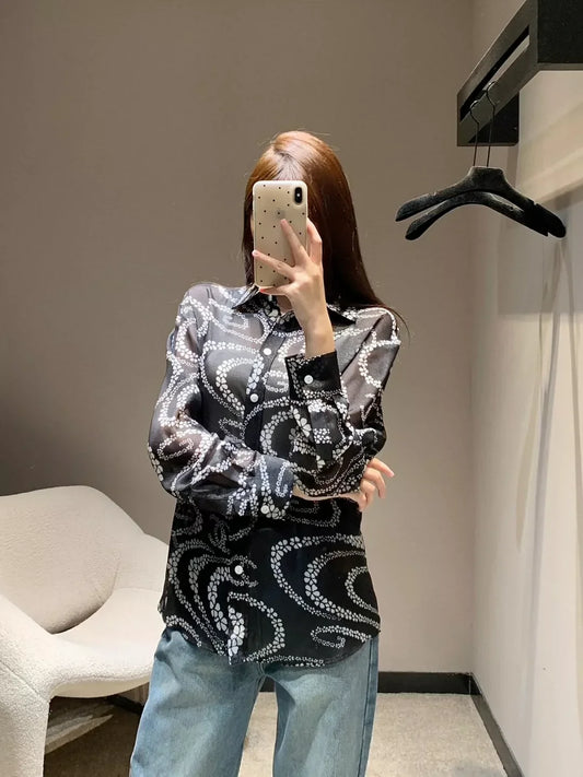 25 Printed Lapel Shirt