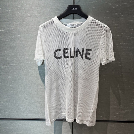 New round neck see-through short sleeves