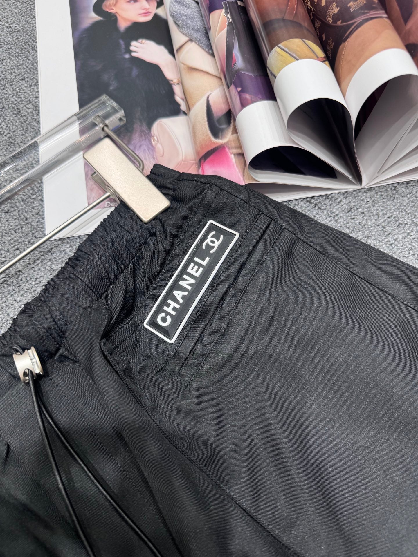 Double Pocket Black Cargo Pants