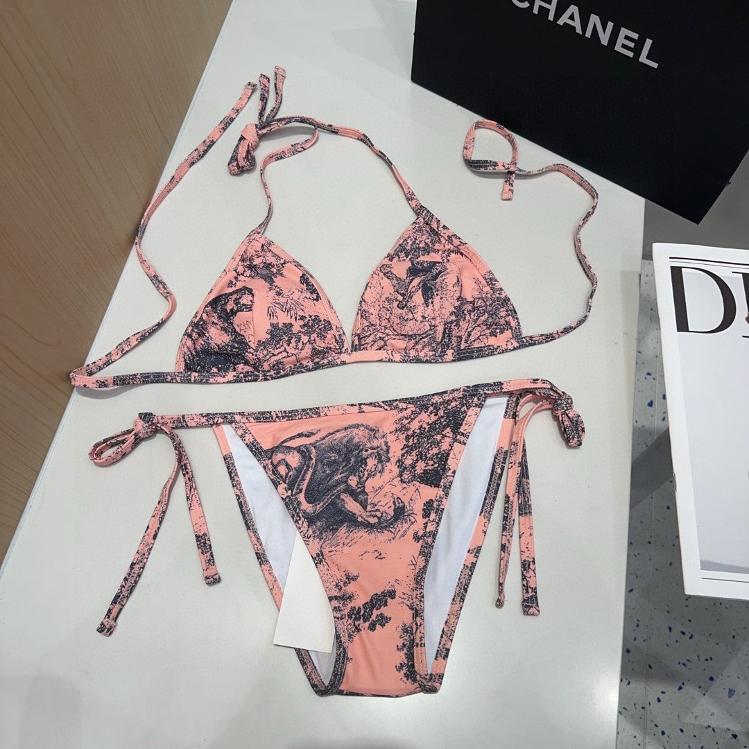 Classic artistic swimsuit three-piece set