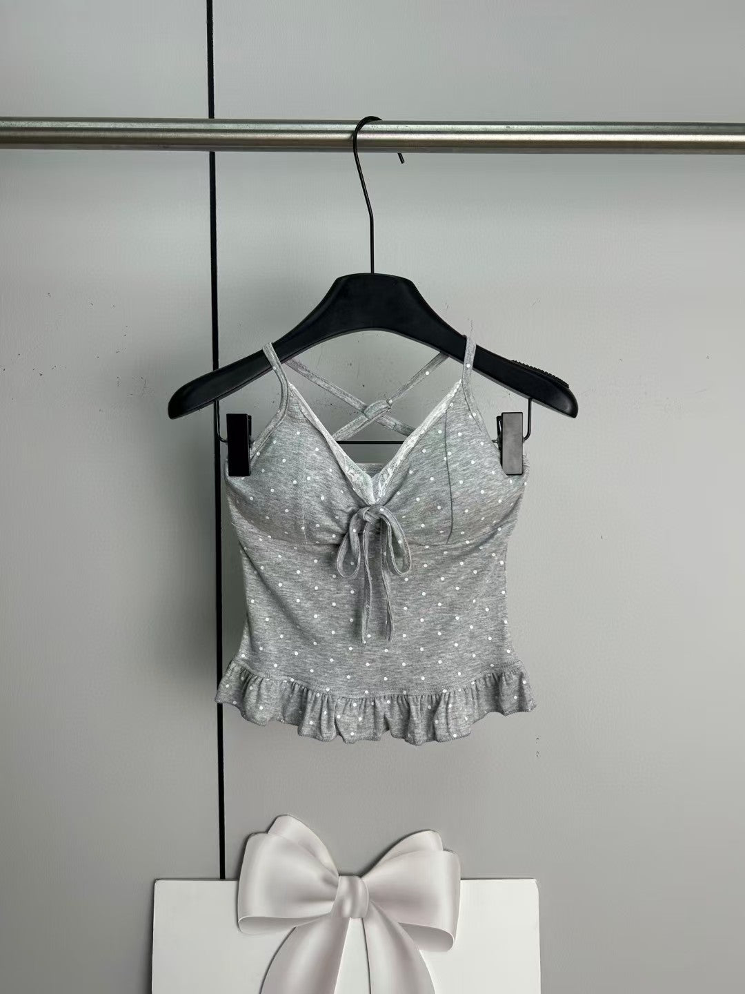 Cute lace spaghetti straps