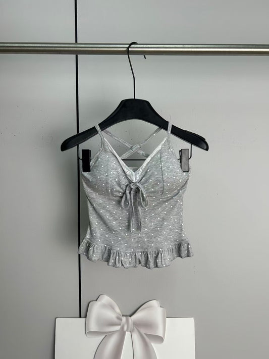 Cute lace spaghetti straps